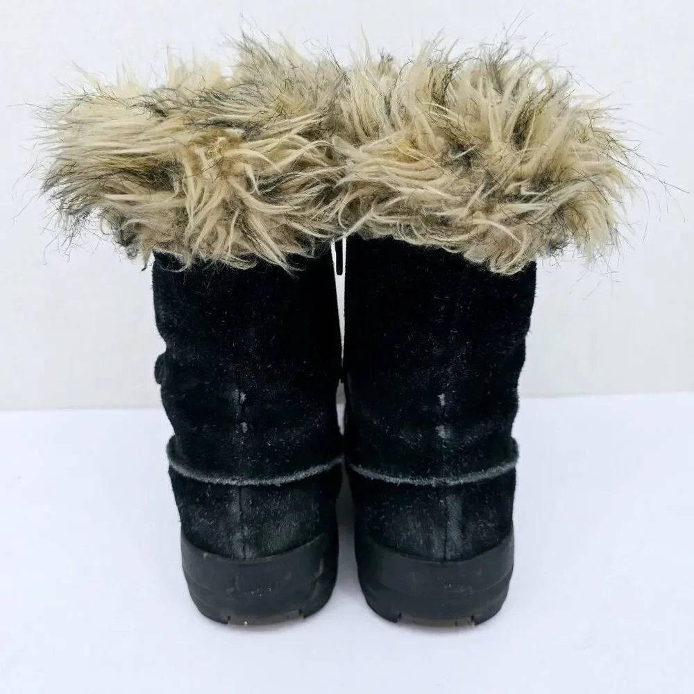 Sorel Northern Lite Tall Boots Leather Suede Black 7